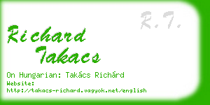 richard takacs business card