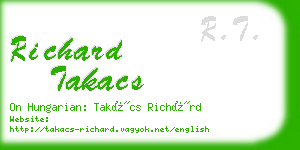 richard takacs business card